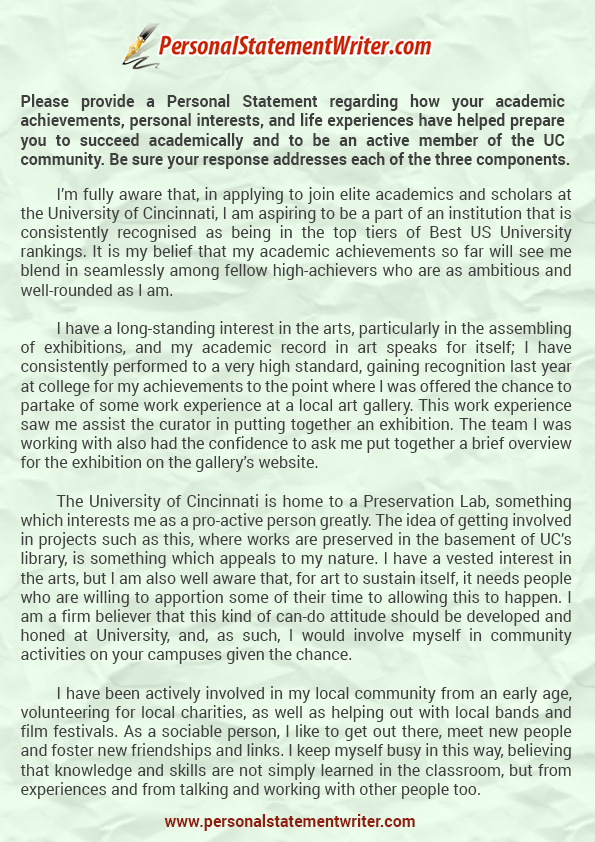 Application Writing Prompts - University of Cincinnati Admissions | University Of Cincinnati