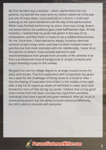 Personal statement writer online