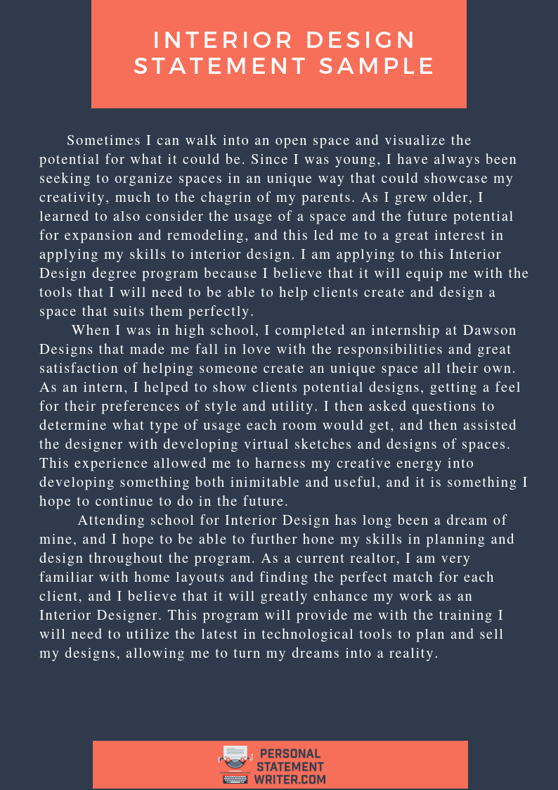 architecture design personal statement