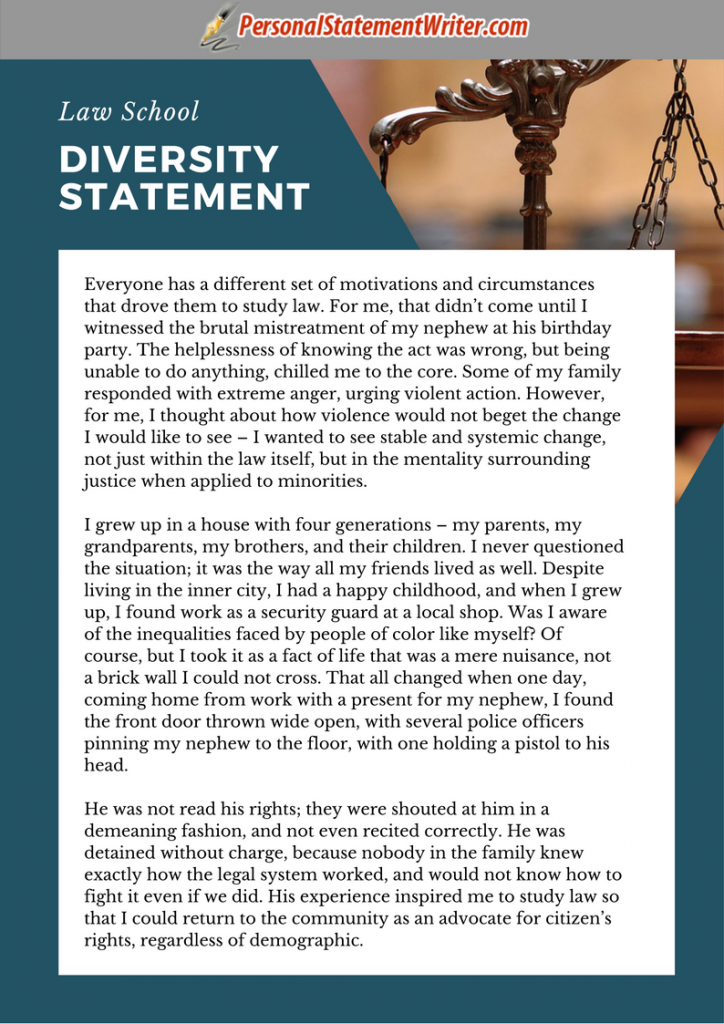 law school diversity statement sample