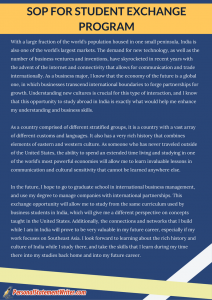sop for student exchange program example sop for student exchange program example