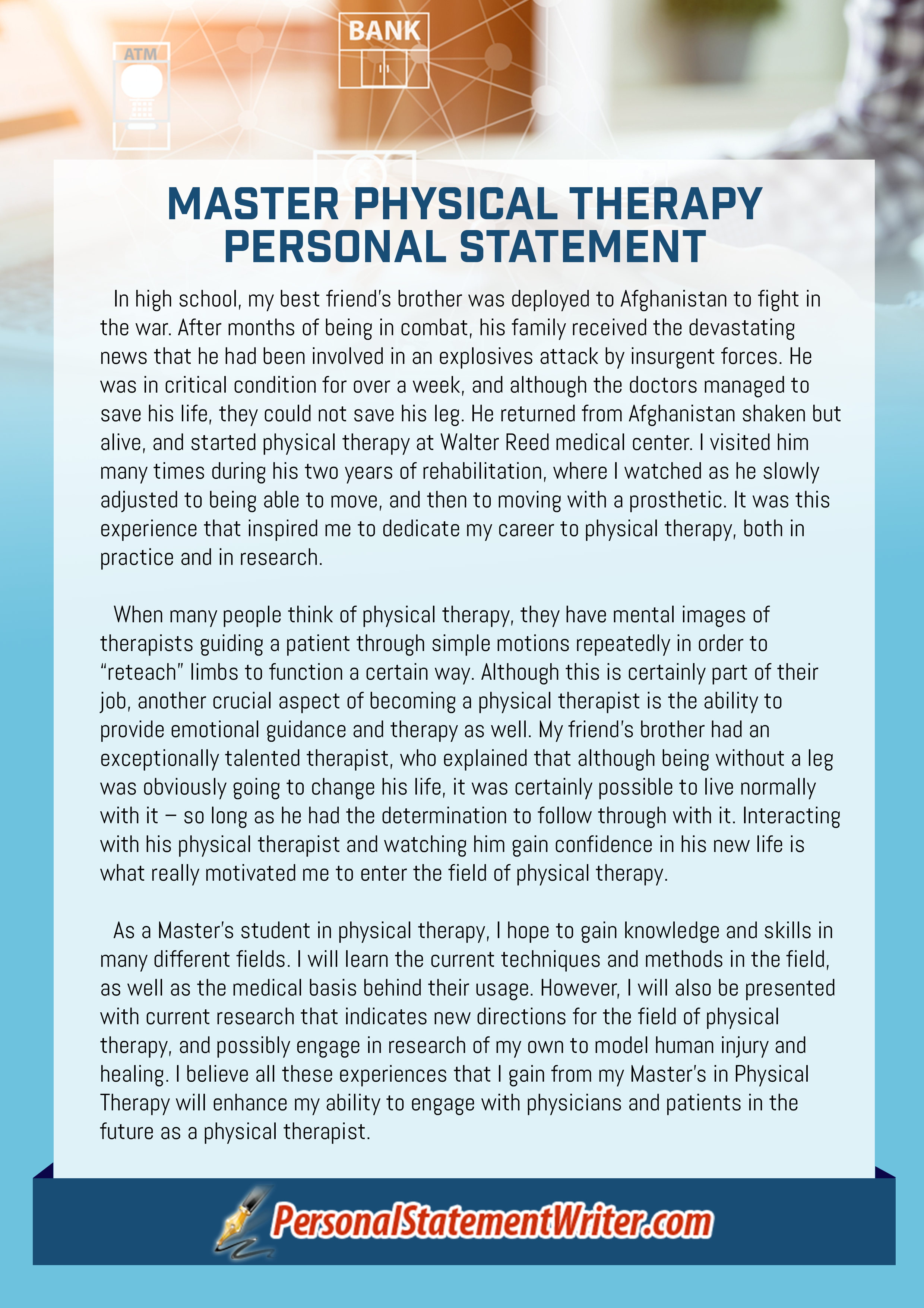 physiotherapy personal statement masters