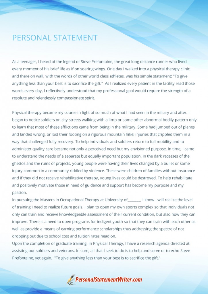 Personal Statement Sample | Personal Statement Sample