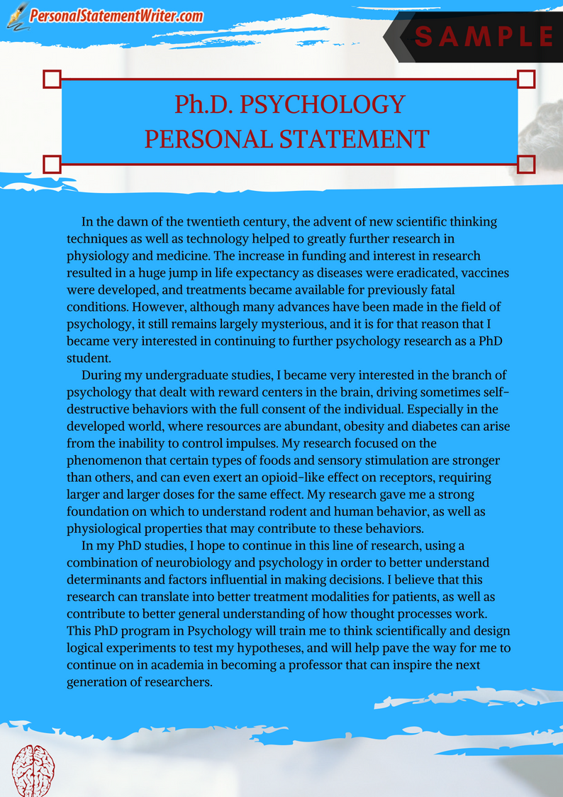 phd personal statement example