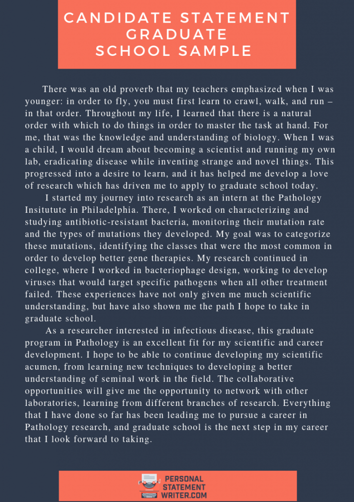 Writing a Personal Statement for Graduate School With Our Experts