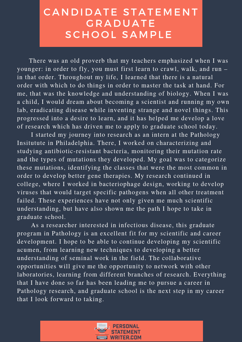 personal statement for graduate school teaching