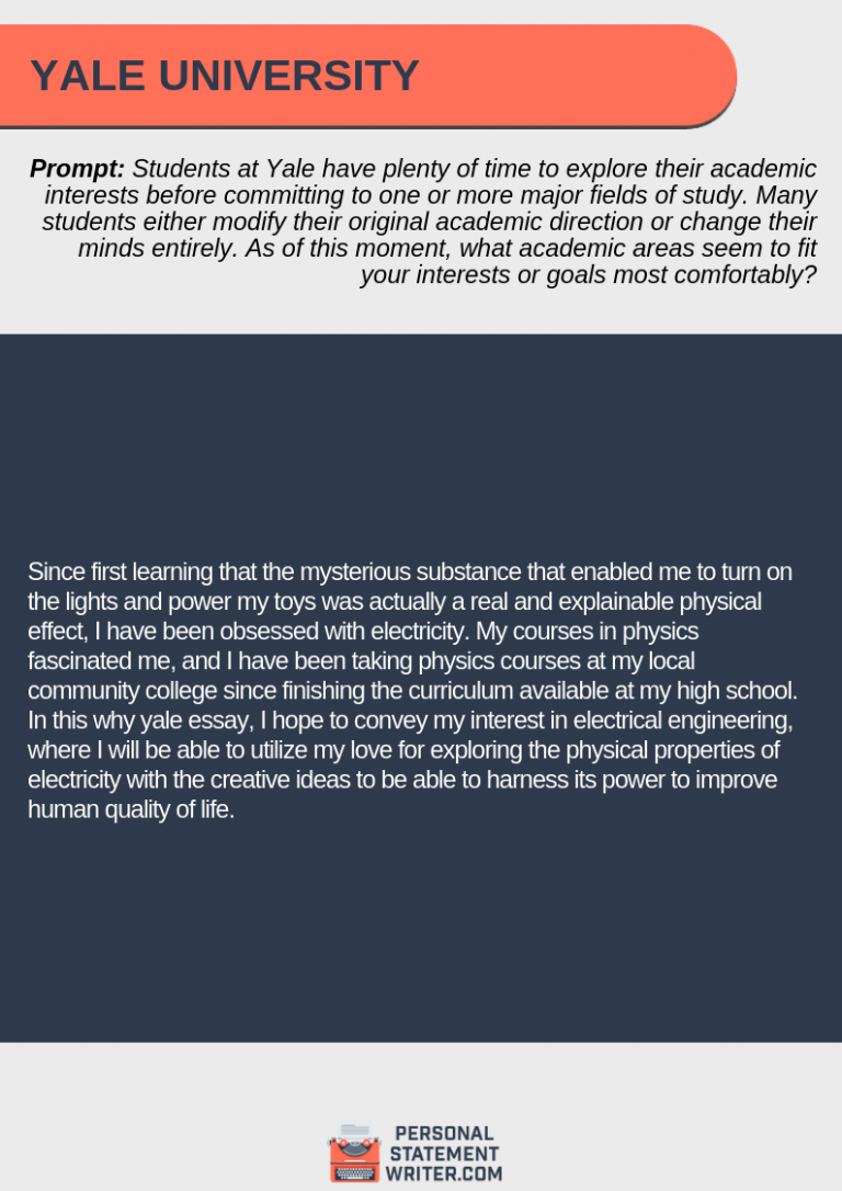 yale university admissions essay