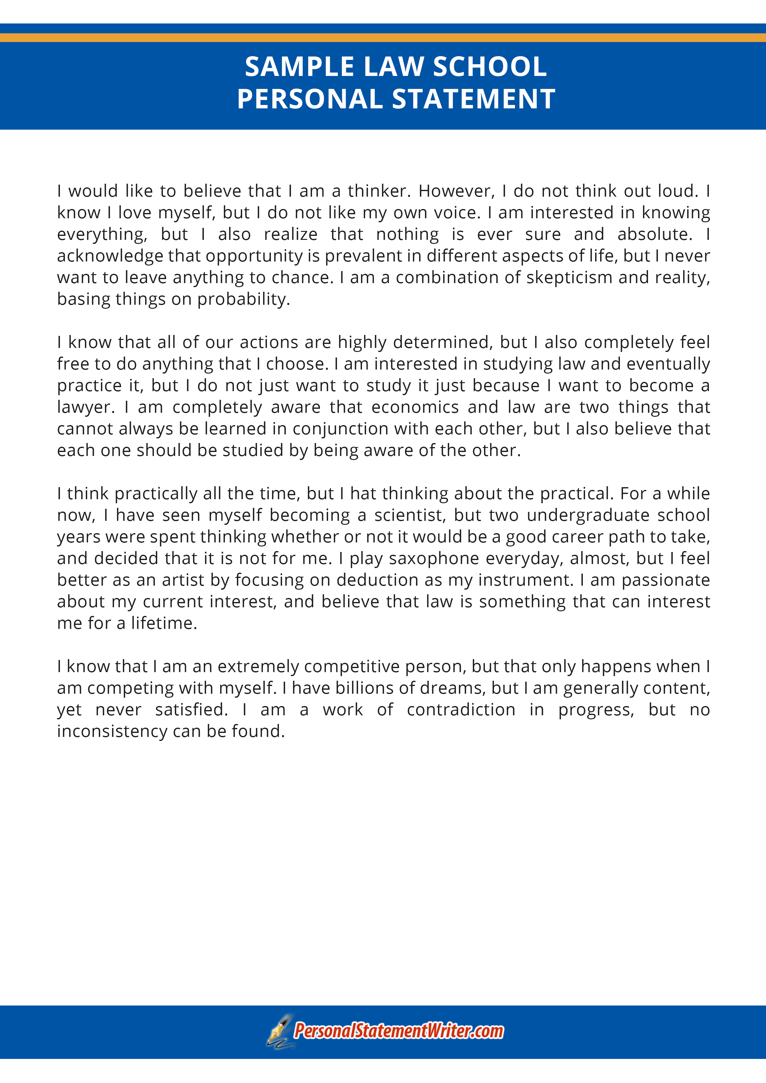 personal statement of attorney