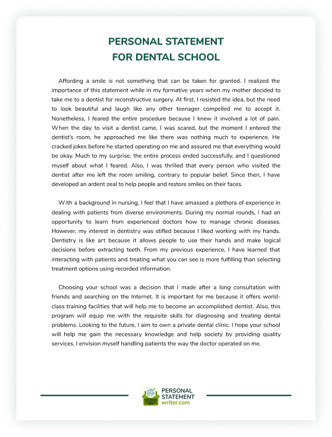 examples of personal statement essays