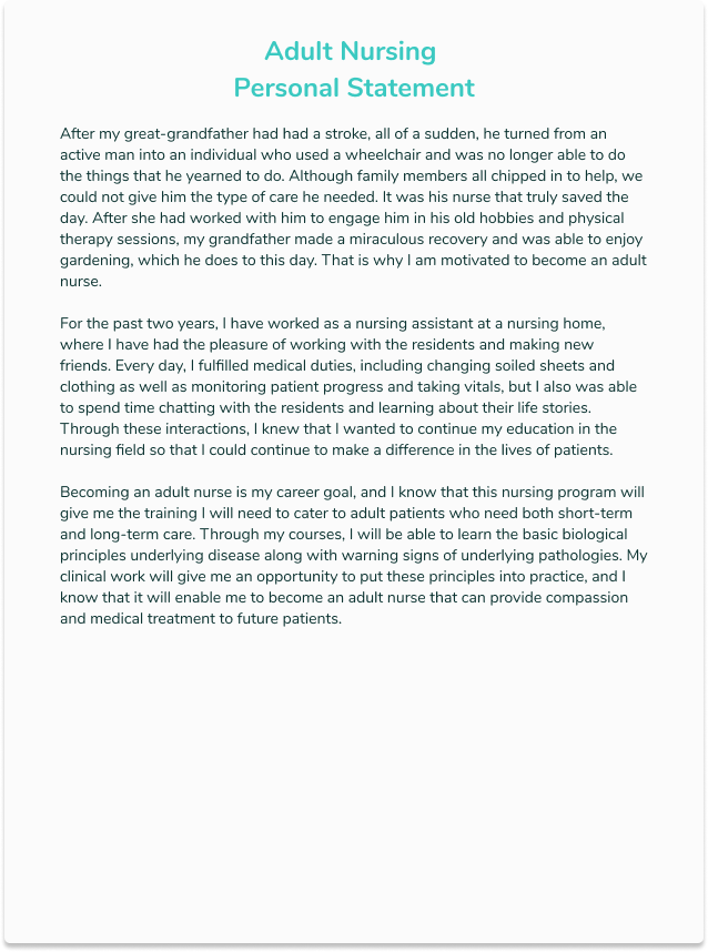 Senior Personal Statements Senior Personal Statements